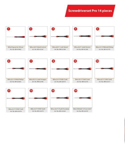 14 Piece Precision Torx Screwdriver Set (Wiha) - Image 4