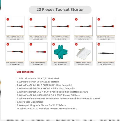 20 Pieces Toolset Starter (Wrepair) - Image 3