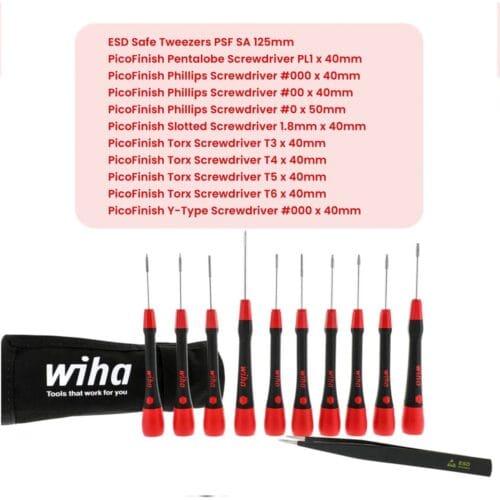 11 Piece PicoFinish Precision Screwdriver and Tweezers Set (Wiha) - Image 6