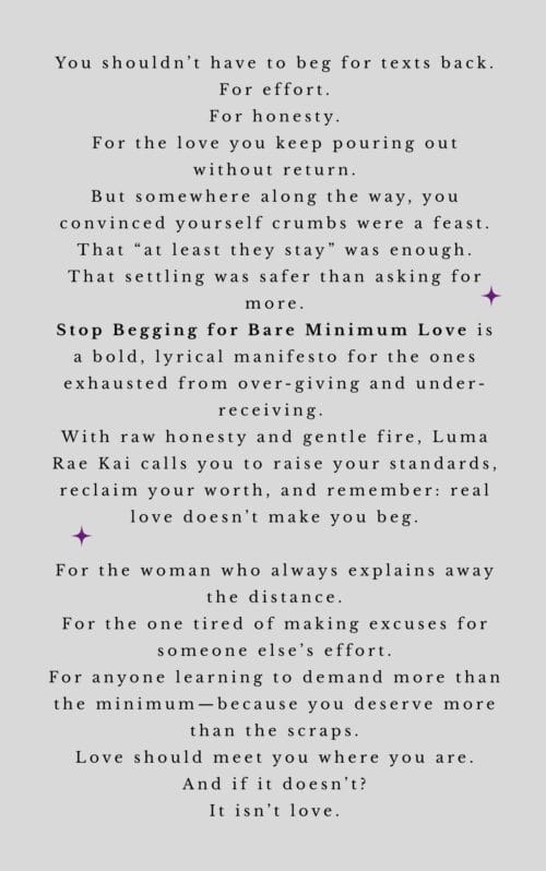 Stop Begging for Bare Minimum Love - Image 2