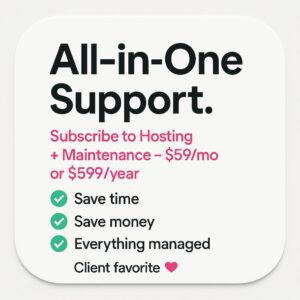 Hosting + Maintenance Bundle (Monthly)