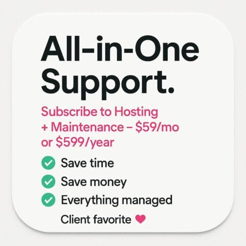 Hosting + Maintenance Bundle (Monthly)