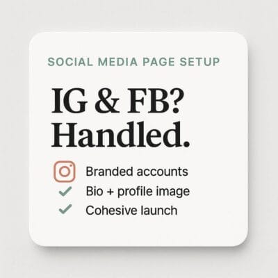 Social Media Page Setup