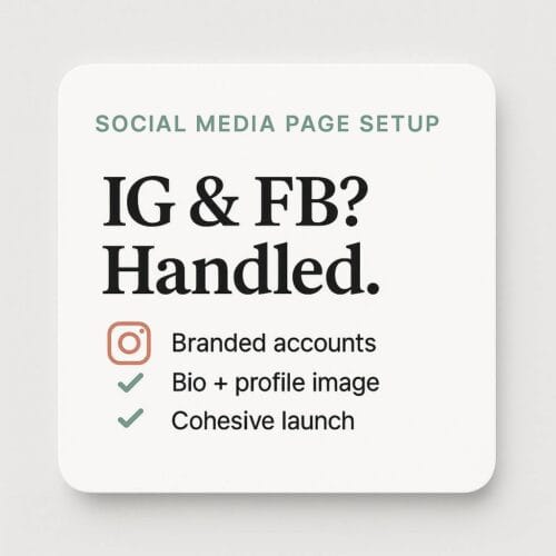 Social Media Page Setup