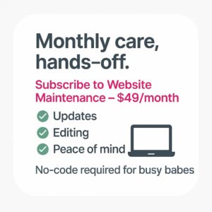 Website Maintenance Plan (Monthly)
