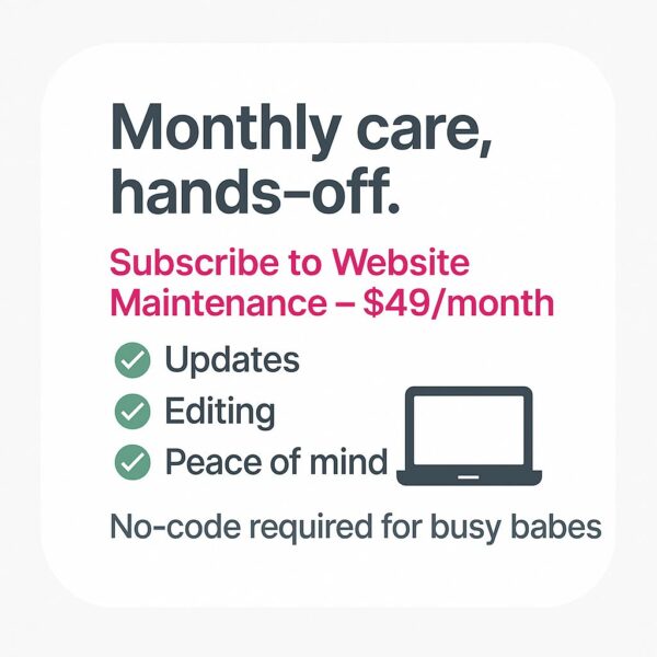 Website Maintenance Plan (Monthly)