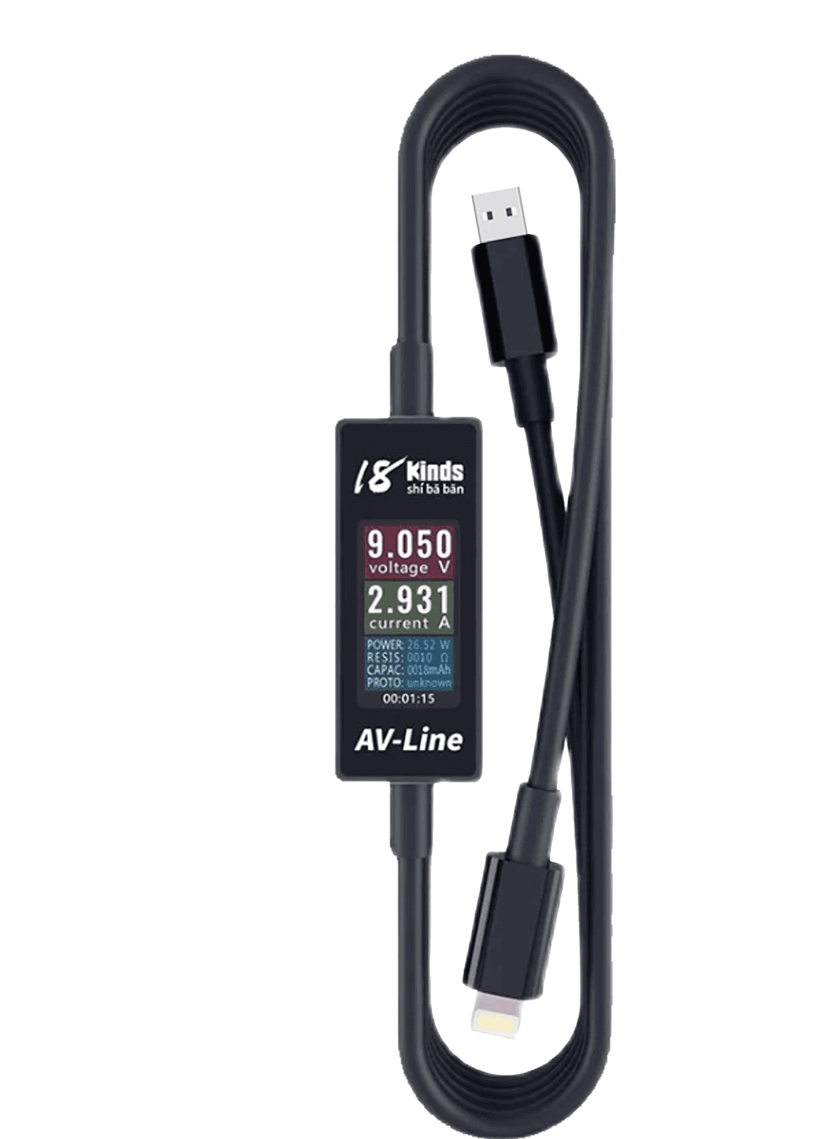 AV Line Pro Fast Power Amp Diagnostic Cable (Lightning → USB)
