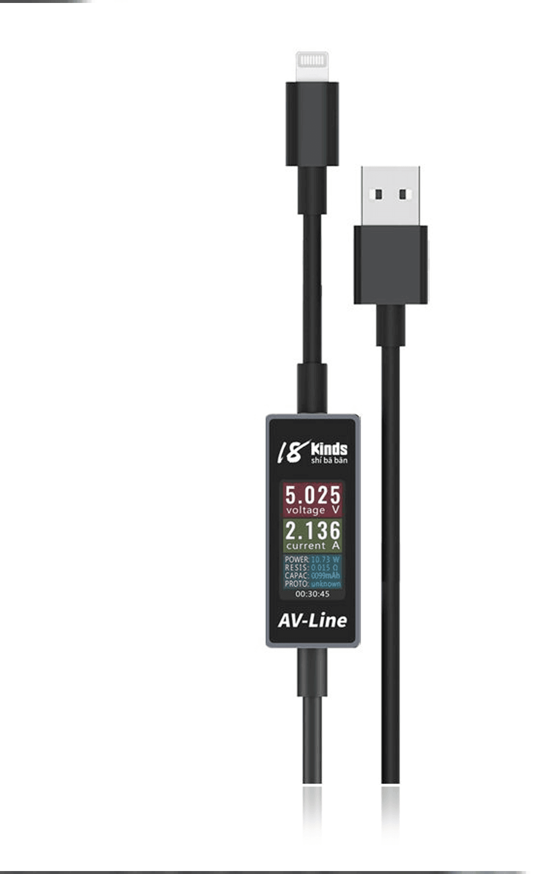 🔌 AV Line Pro Fast Power Amp Diagnostic Cable (Lightning → USB) - Image 3