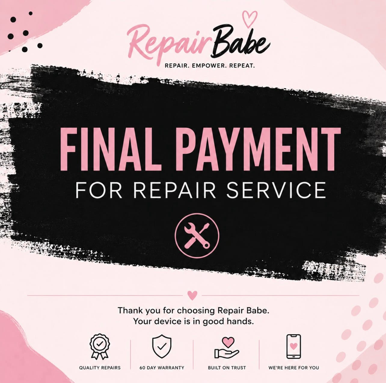 Repair final payment
